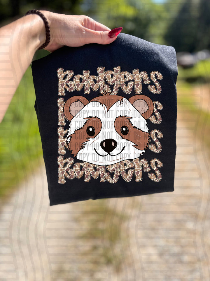 Camo Mascot Heads DTF Print