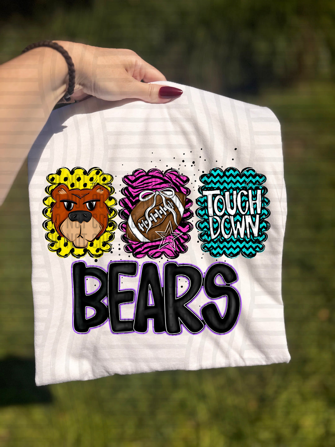 Preppy Bright Trio Mascot Heads DTF Print