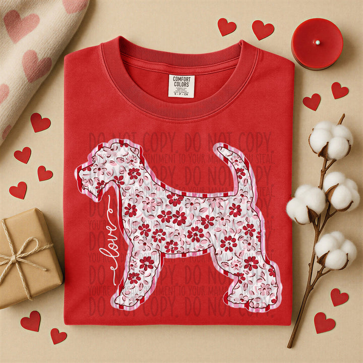 Valentine Dogs DTF Print