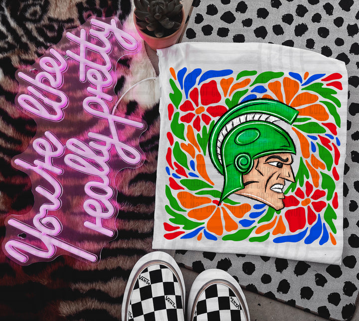 Retro Floral Mascot Heads DTF Print