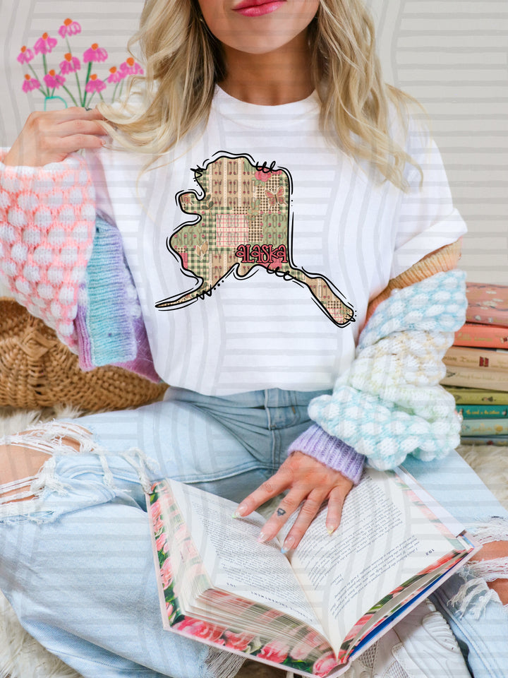 Butterfly Cottage States DTF Print