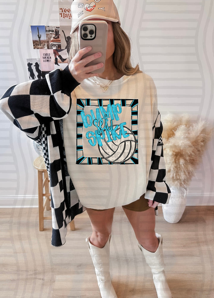 Bump Set Spike Volleyball DTF Print