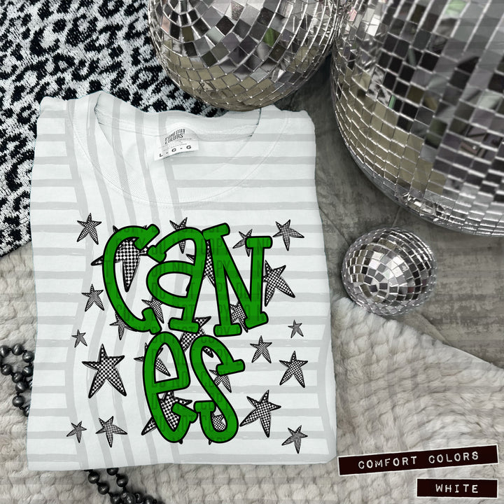 Green Staggered DTF Print