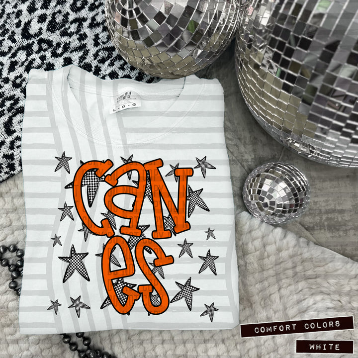 Orange Staggered DTF Print