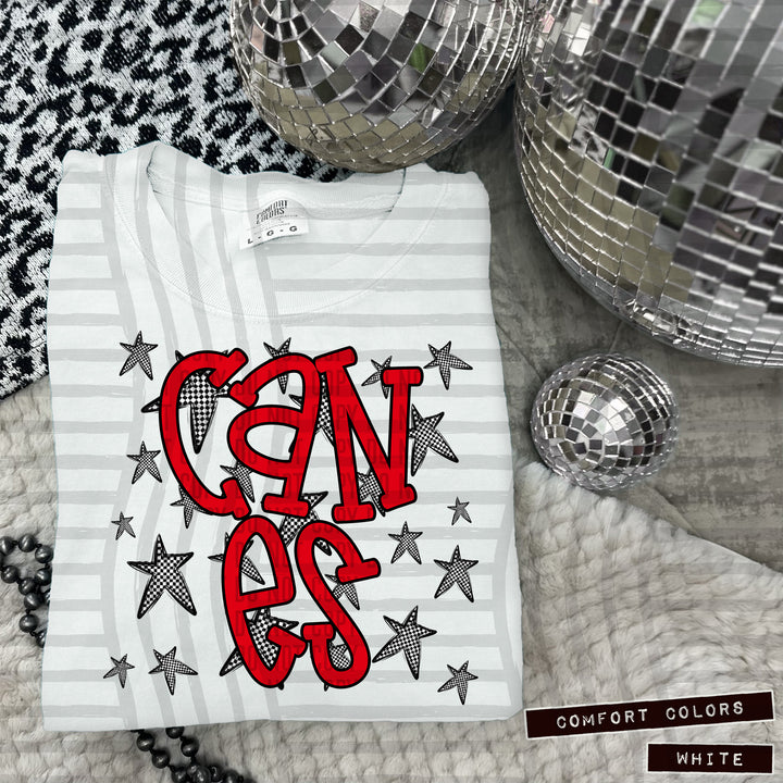 Red Staggered DTF Print