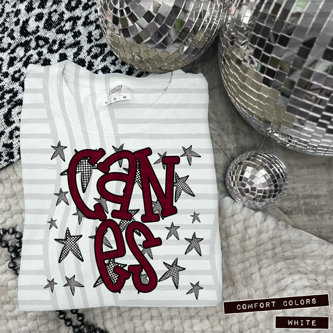 Maroon Staggered DTF Print