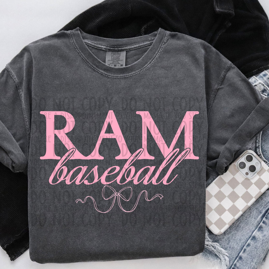 Pink Coquette Baseball Mascots DTF Print