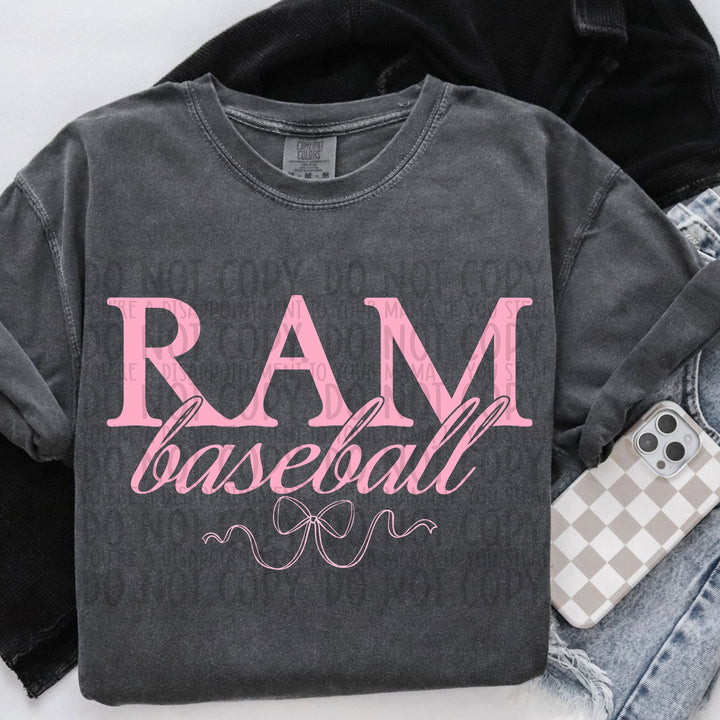 Pink Coquette Baseball Mascots DTF Print