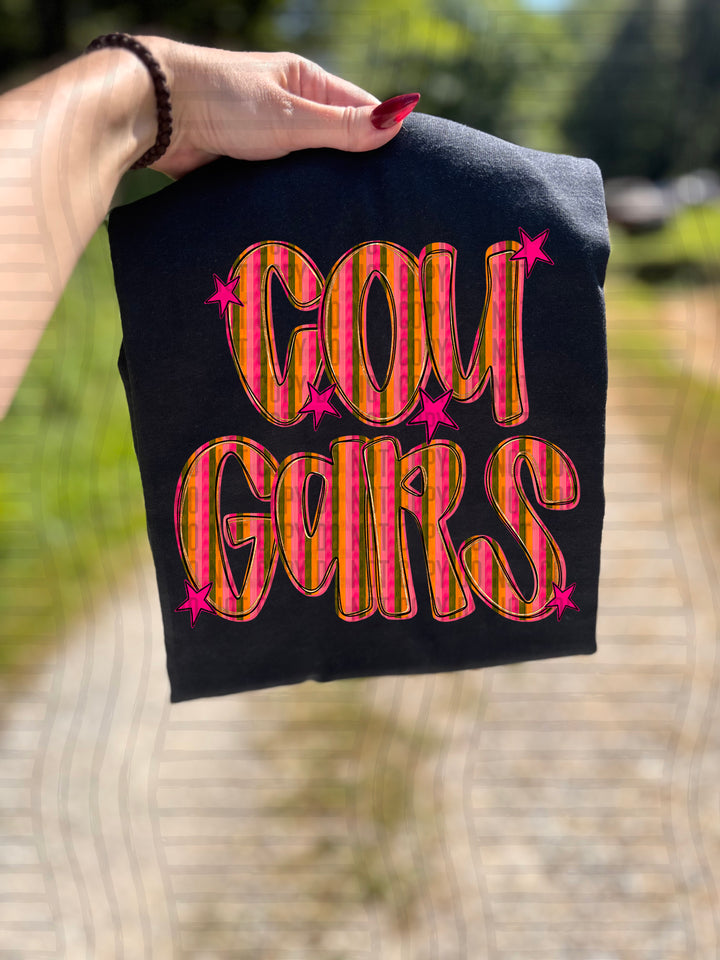 Holly Jolly Cheer Striped DTF Print