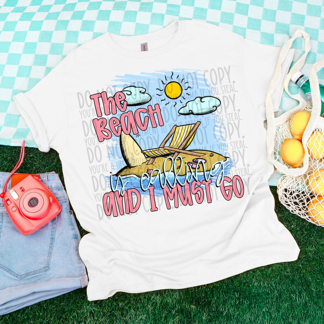 The Beach Is Calling And I Must Go DTF Print