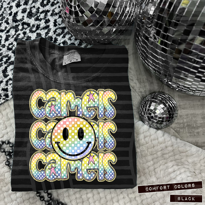 Rainbow Smiley Triple Stack DTF Print