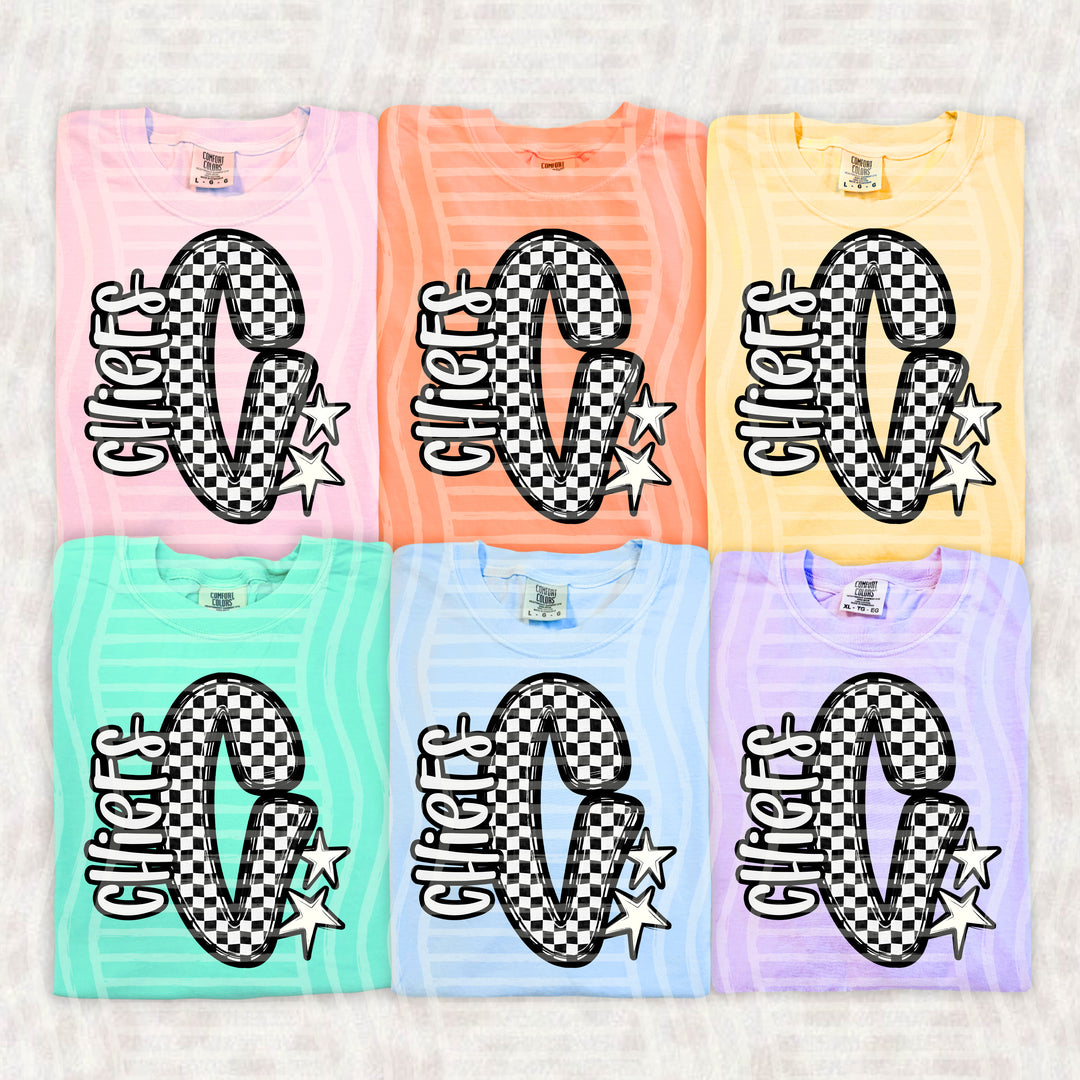 Checker Crush Black And White Mascots DTF Print