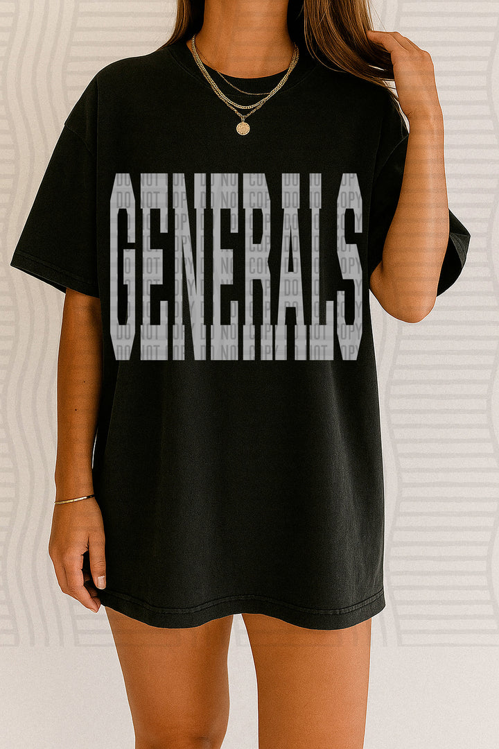 Oversized Stretched Grayscale DTF Print