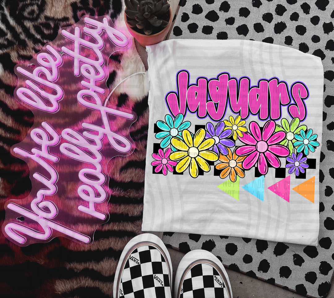 Preppy Bright Floral DTF Print