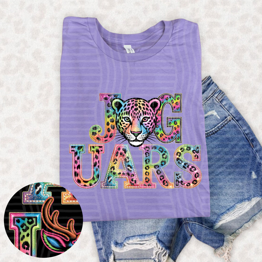 Rainbow Mascot Heads Stacked DTF Print