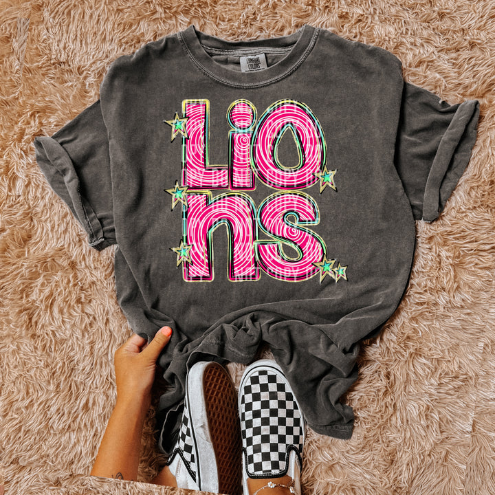 Pink Swirls DTF Print