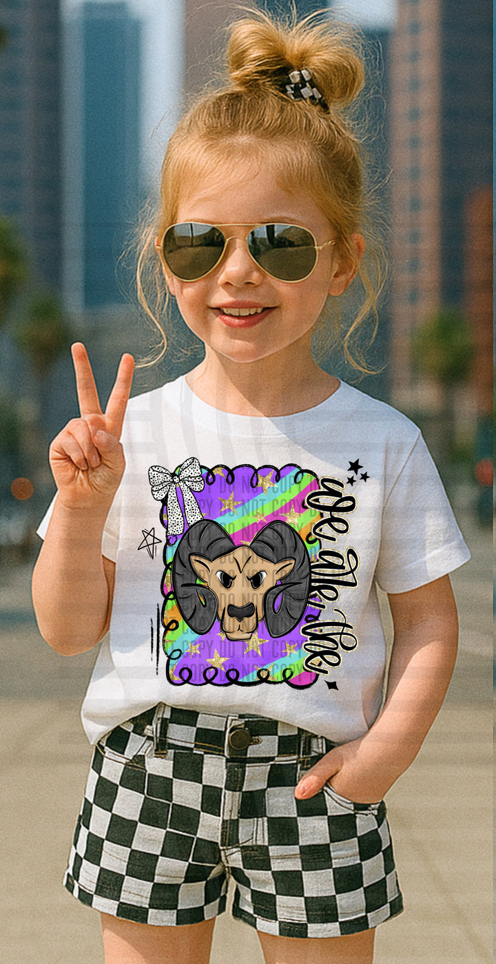 Preppy Swirl Mascot DTF Print
