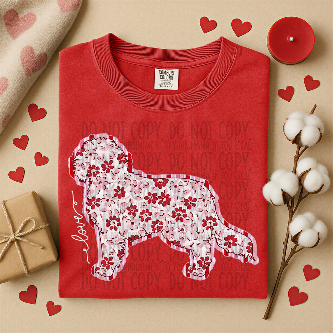 Valentine Dogs DTF Print
