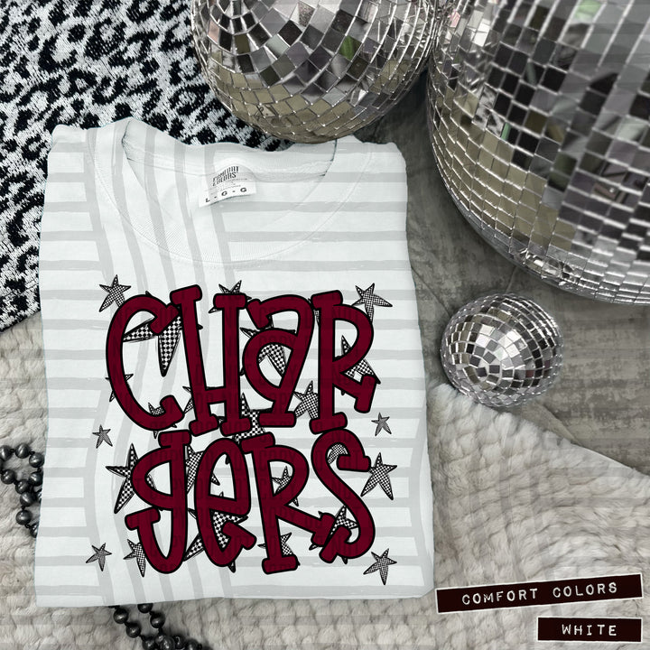Maroon Staggered DTF Print