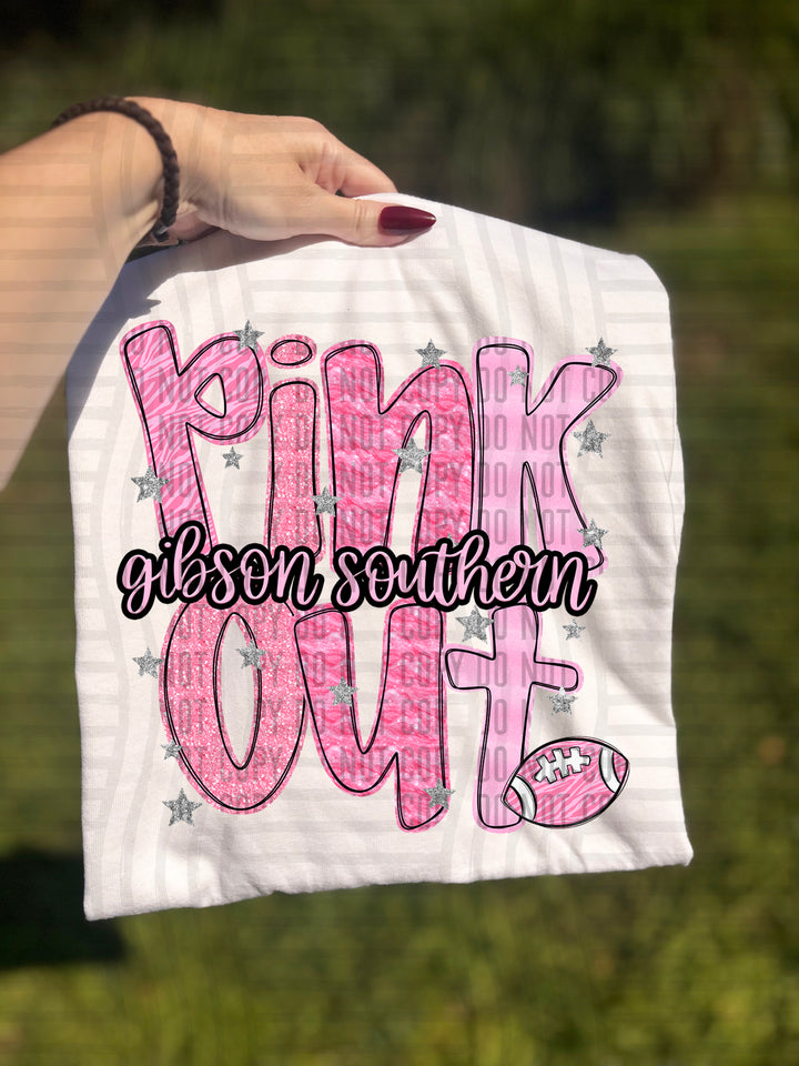 Pink Out Football DTF Print