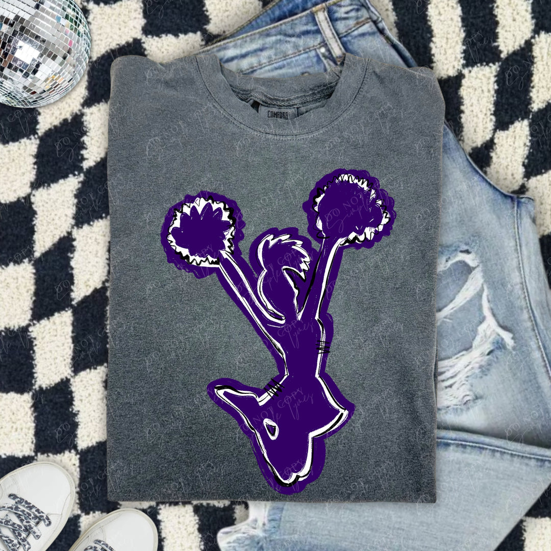 Cheerleader Spirit Stack DTF Print