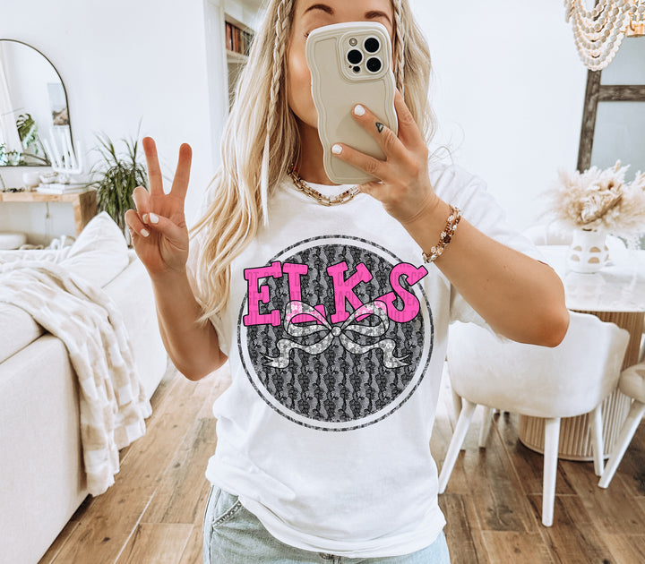 Hot Pink Lace DTF Print