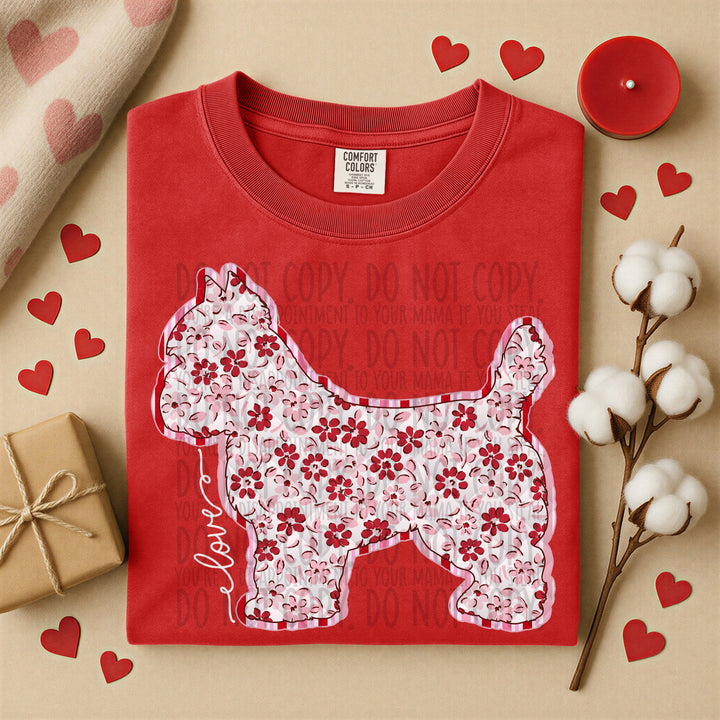 Valentine Dogs DTF Print