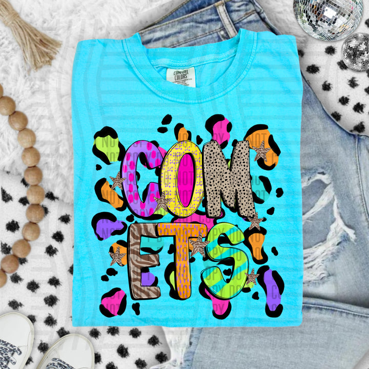 Funky Mix Up Leopard Spots DTF Print