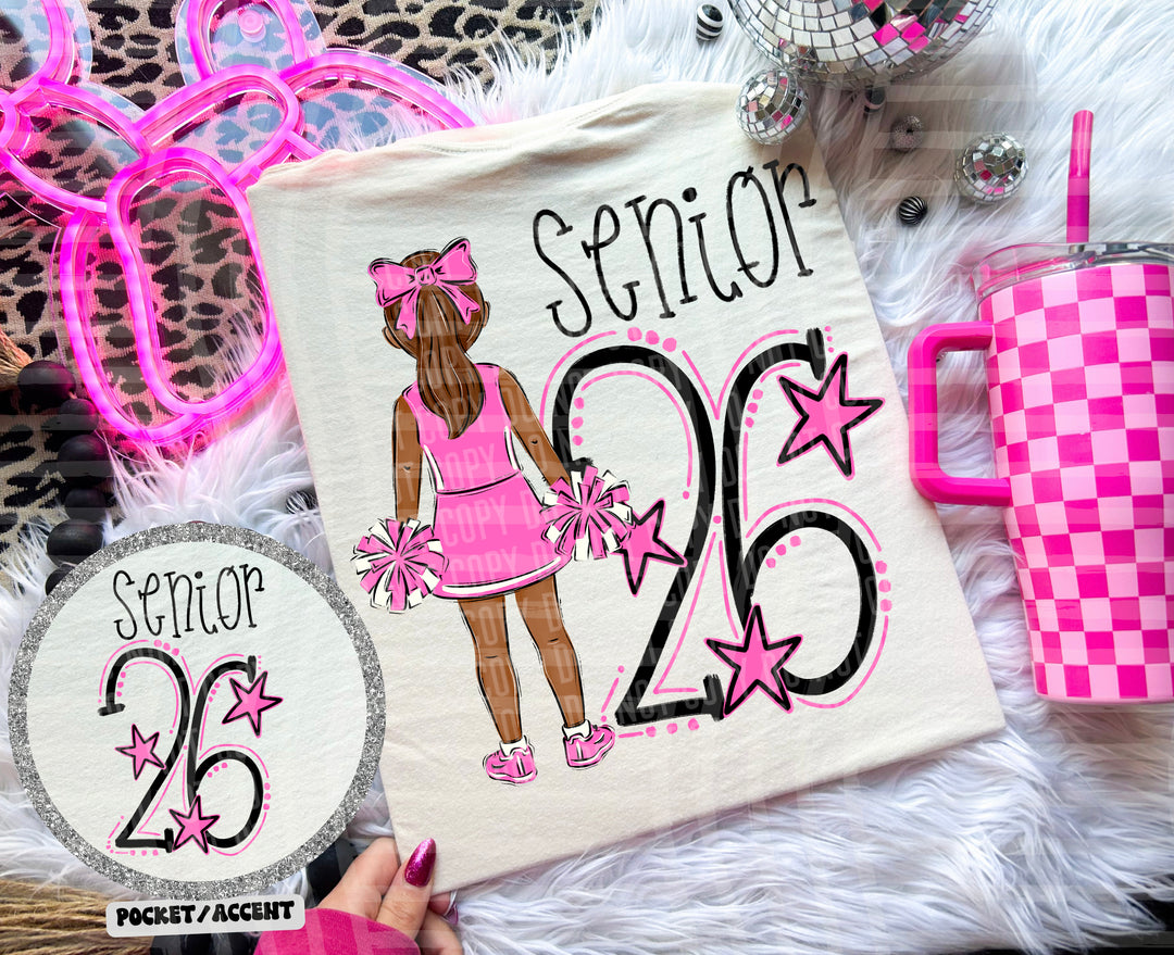 Cheerleader 2026 Senior BACK DTF Print