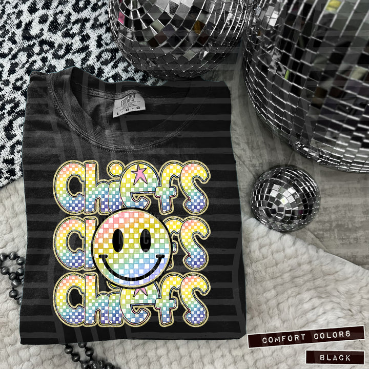 Rainbow Smiley Triple Stack DTF Print