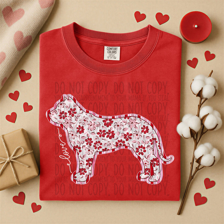 Valentine Dogs DTF Print