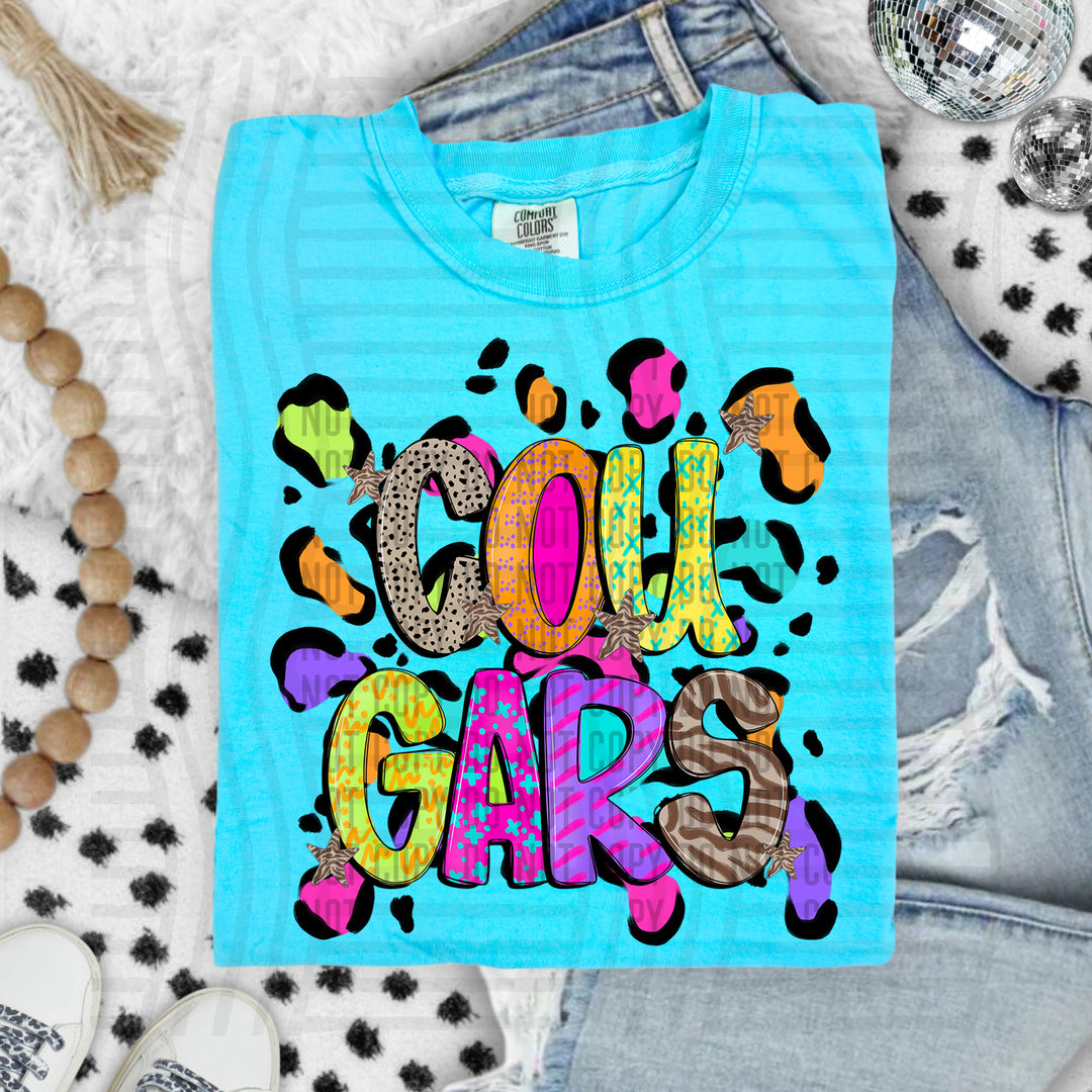 Funky Mix Up Leopard Spots DTF Print