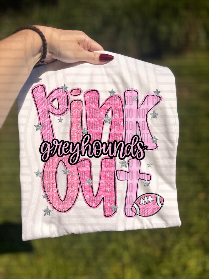 Pink Out Football DTF Print
