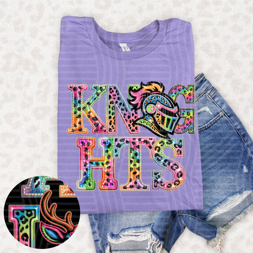 Rainbow Mascot Heads Stacked DTF Print