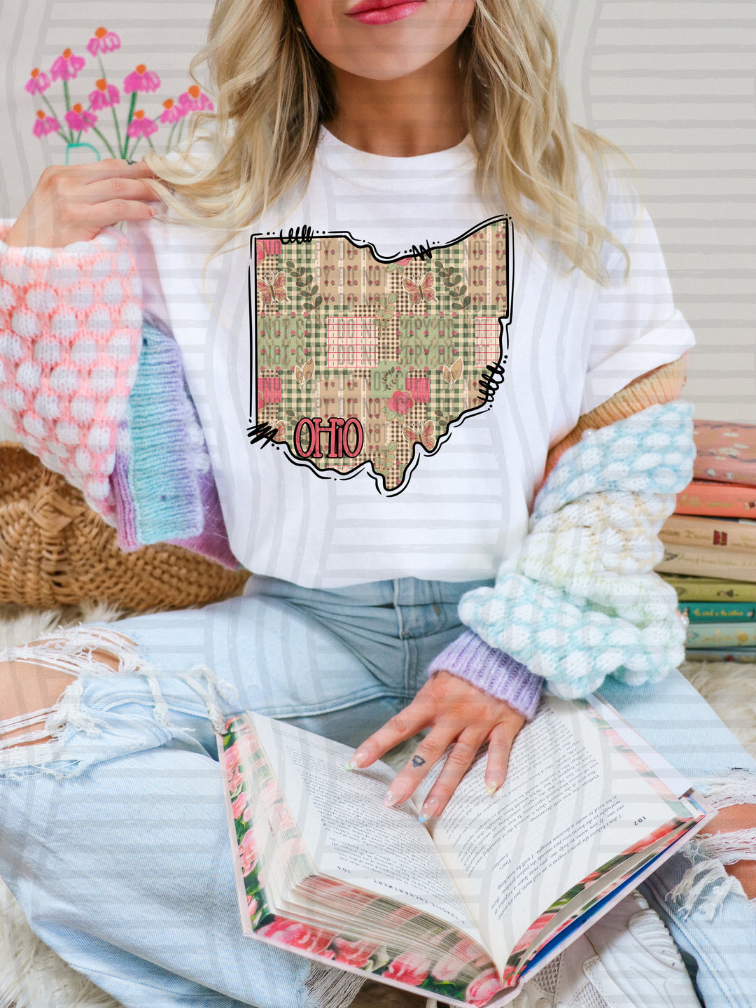 Butterfly Cottage States DTF Print