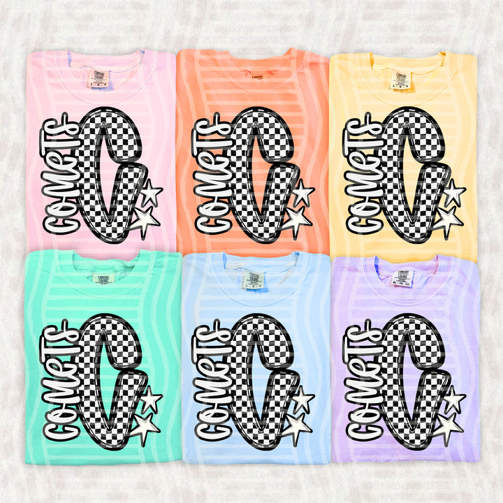 Checker Crush Black And White Mascots DTF Print