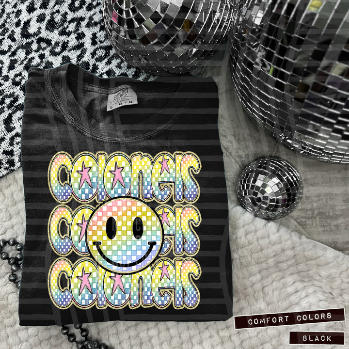 Rainbow Smiley Triple Stack DTF Print