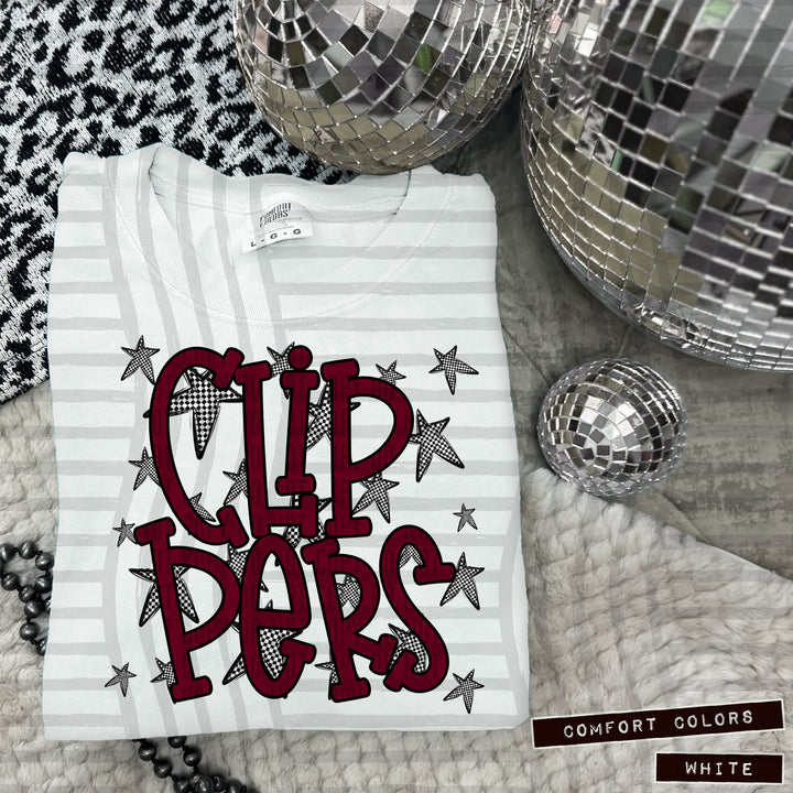 Maroon Staggered DTF Print