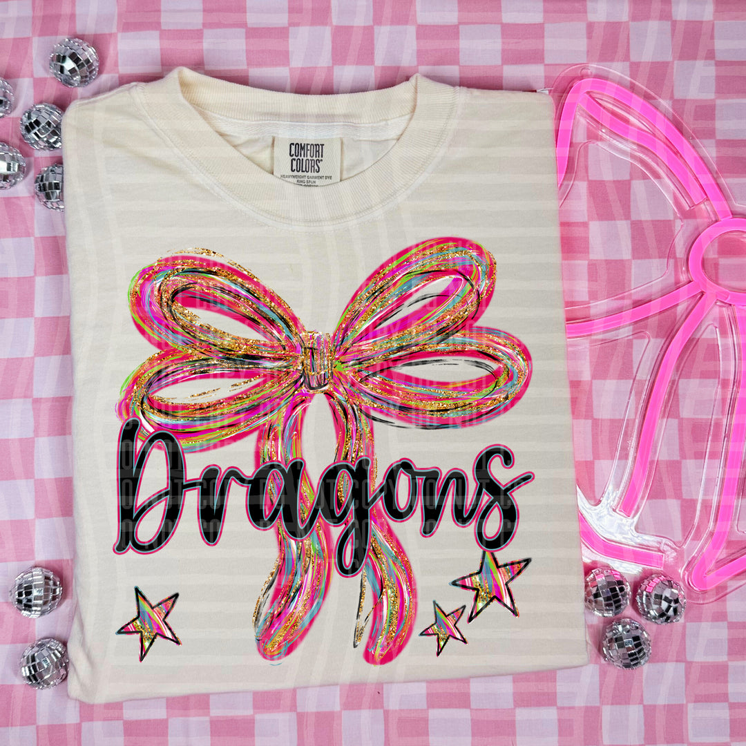 Whimsical Christmas Bows Mascots DTF Print