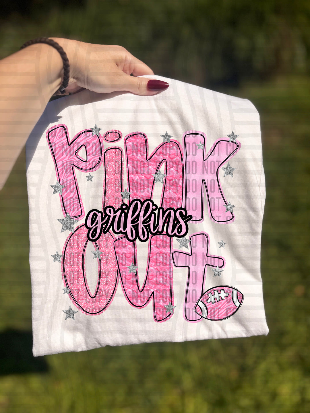 Pink Out Football DTF Print