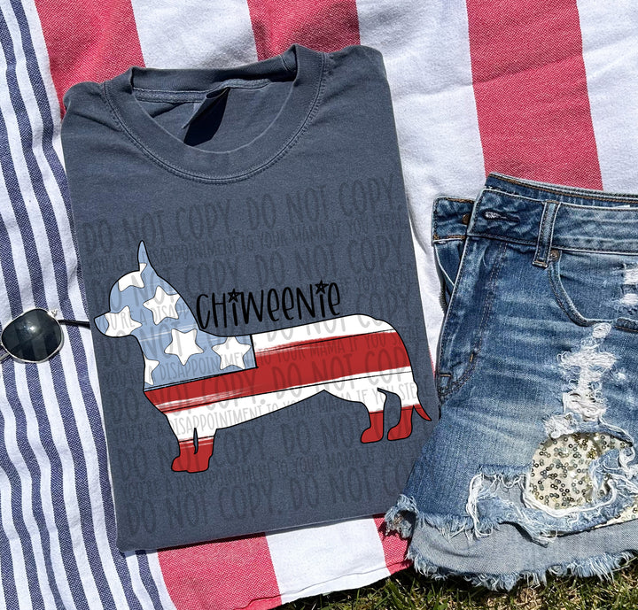 Patriotic Dog Designs Black Text DTF Print