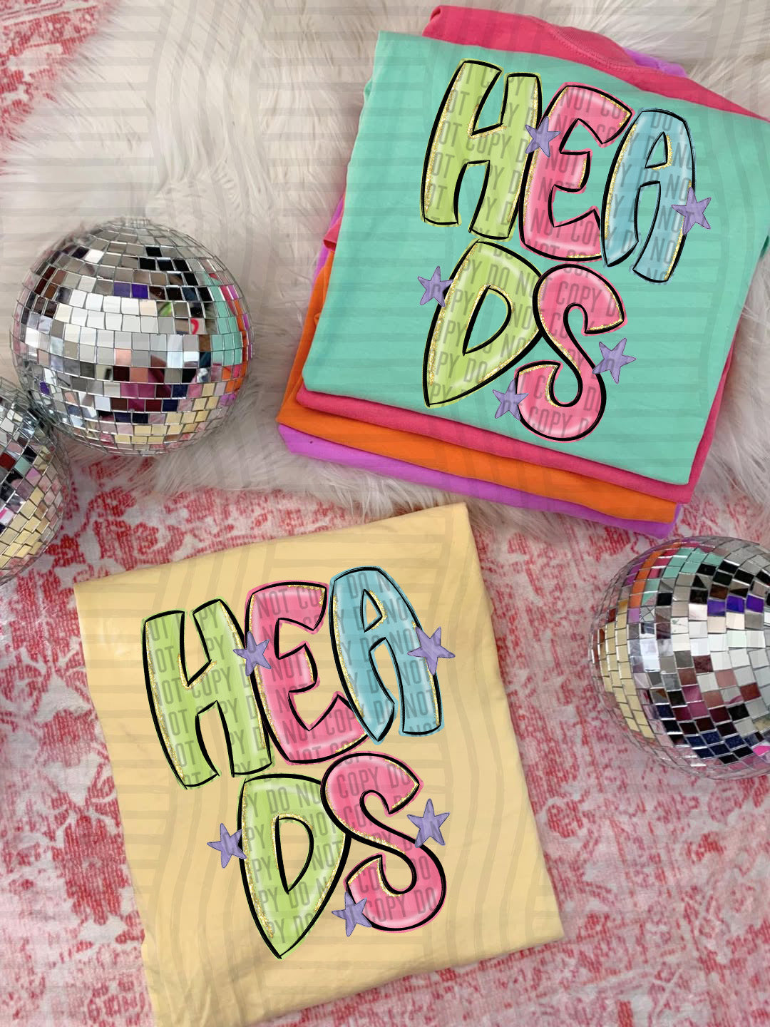 Glittery & Preppy Mascots DTF Print