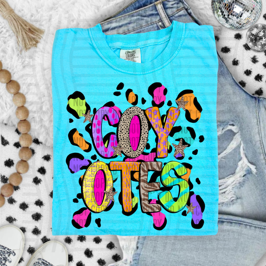 Funky Mix Up Leopard Spots DTF Print