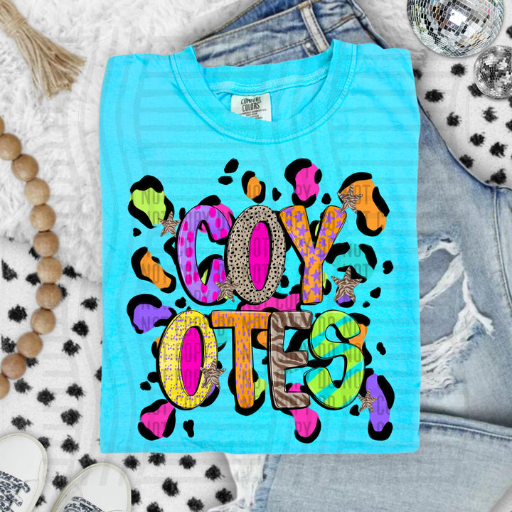 Funky Mix Up Leopard Spots DTF Print