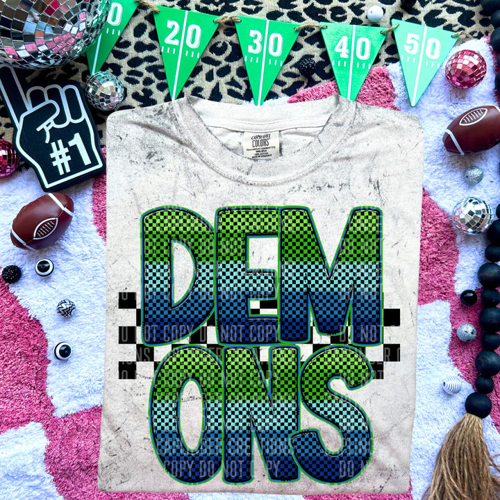 Electric Checks DTF Print