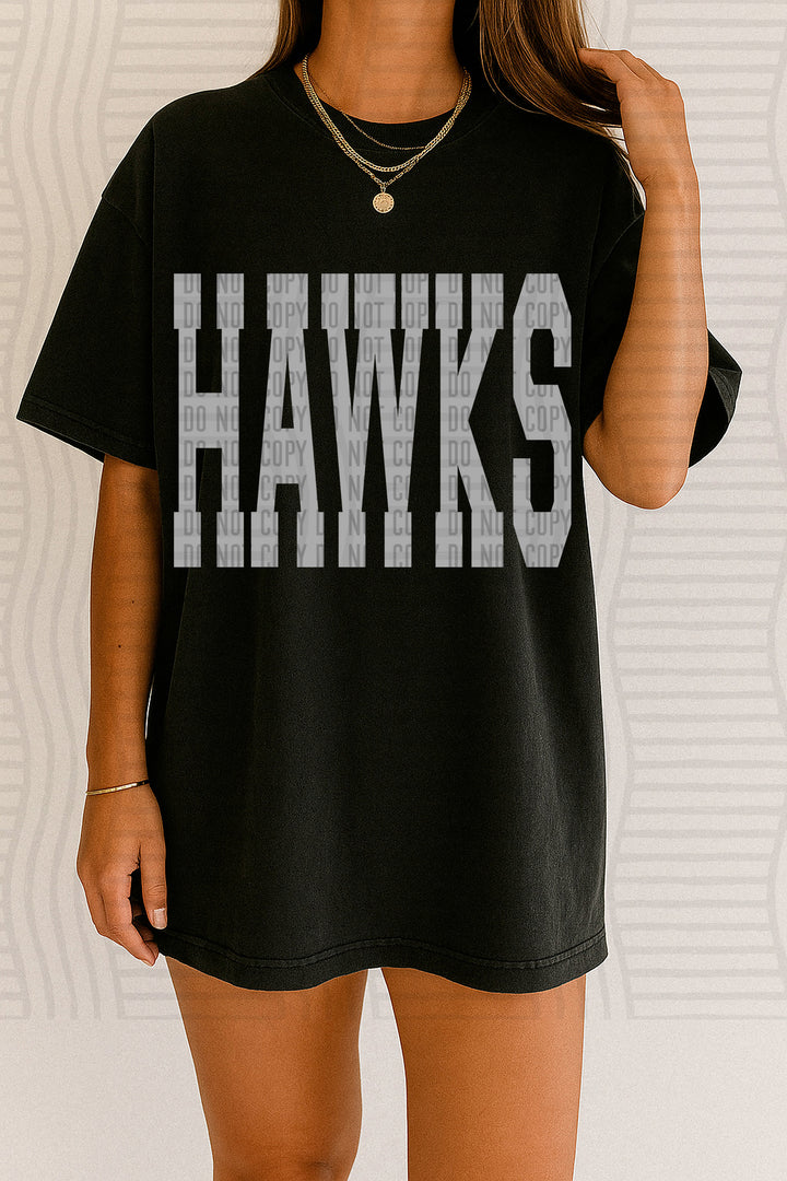 Oversized Stretched Grayscale DTF Print