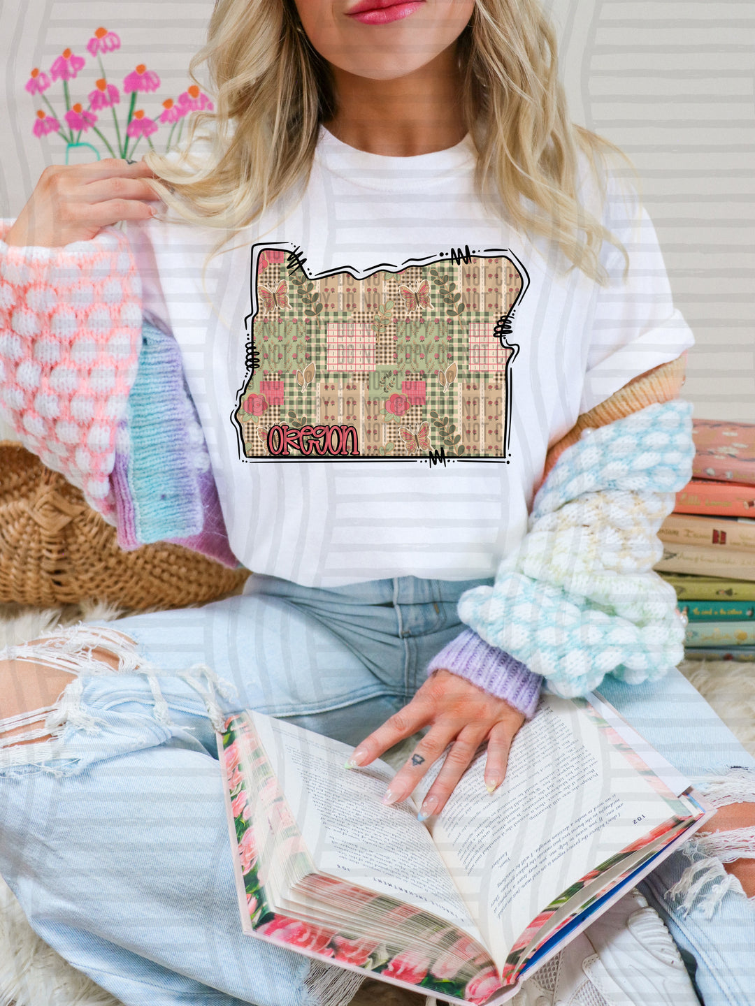 Butterfly Cottage States DTF Print