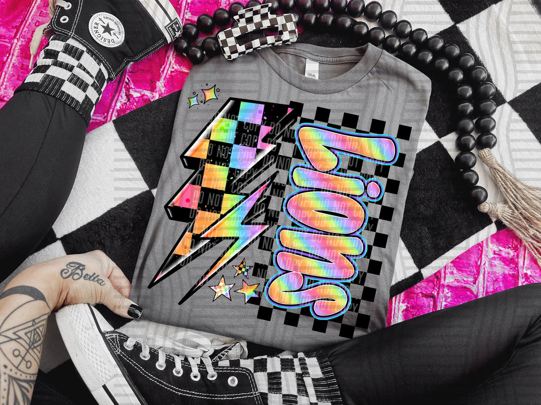 Youth Neon Side Bolt DTF Print