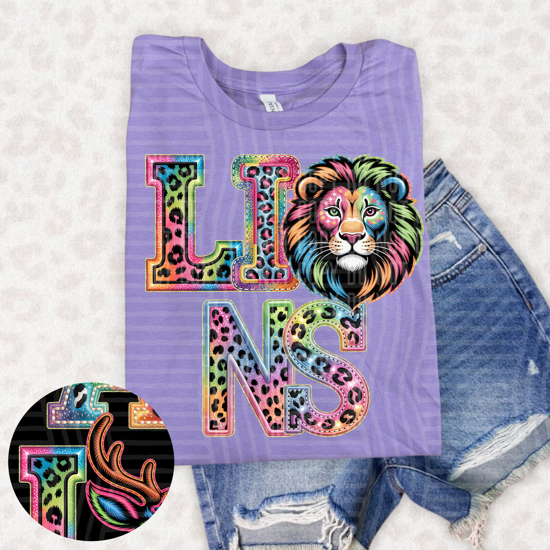 Rainbow Mascot Heads Stacked DTF Print