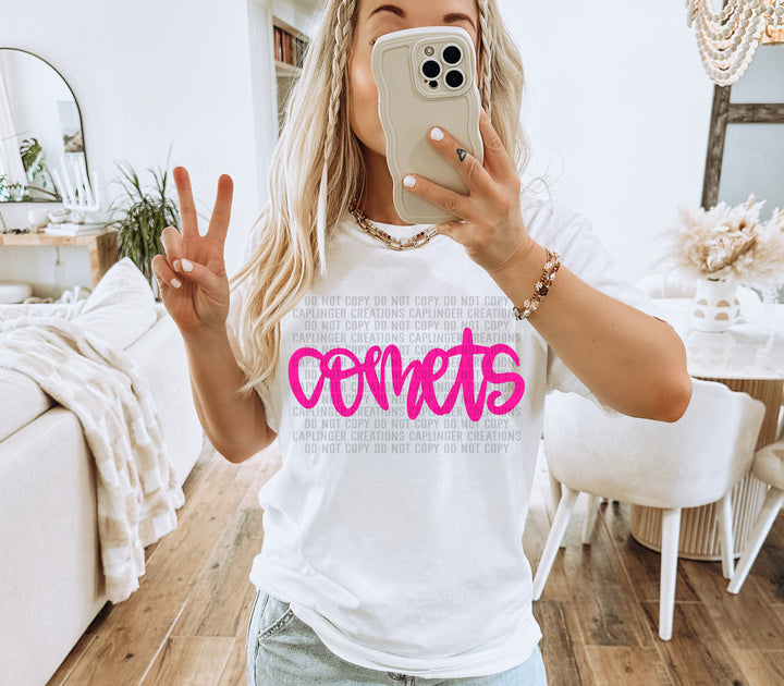 Hand Lettering Mascots DTF Print